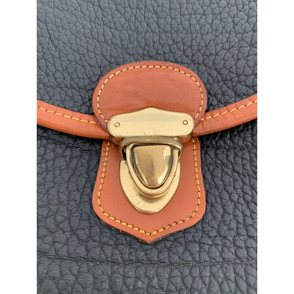 Dooney & Bourke Vintage 90s All-Weather Leather Navy Little Lock Bag Crossbody - Picture 12 of 16